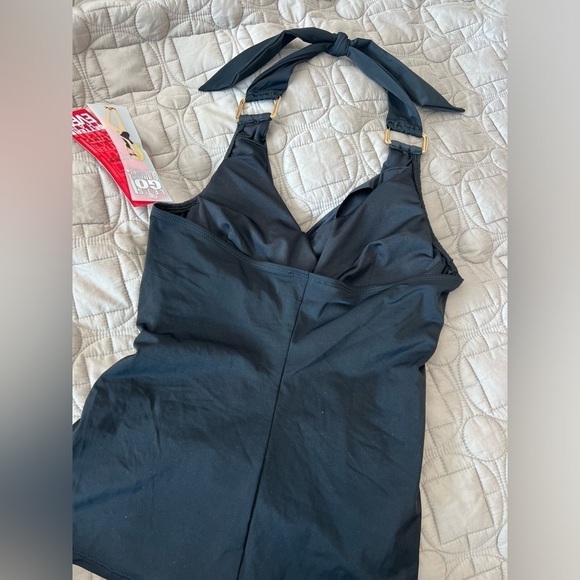 Spanx Tankini Top Draped Swimsuit Ruched Shaping Whittle Waistline NWT - Picture 12 of 16